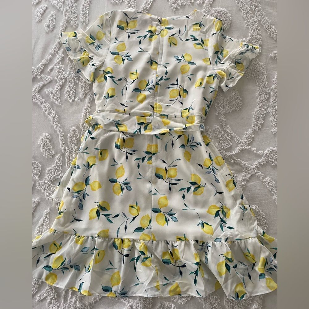 Banana Republic Frill Fit-and-Flare Lemon Print Dress - Picture 4 of 6